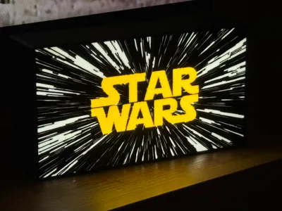 Star Wars Lampe Light Box Hyperspace 