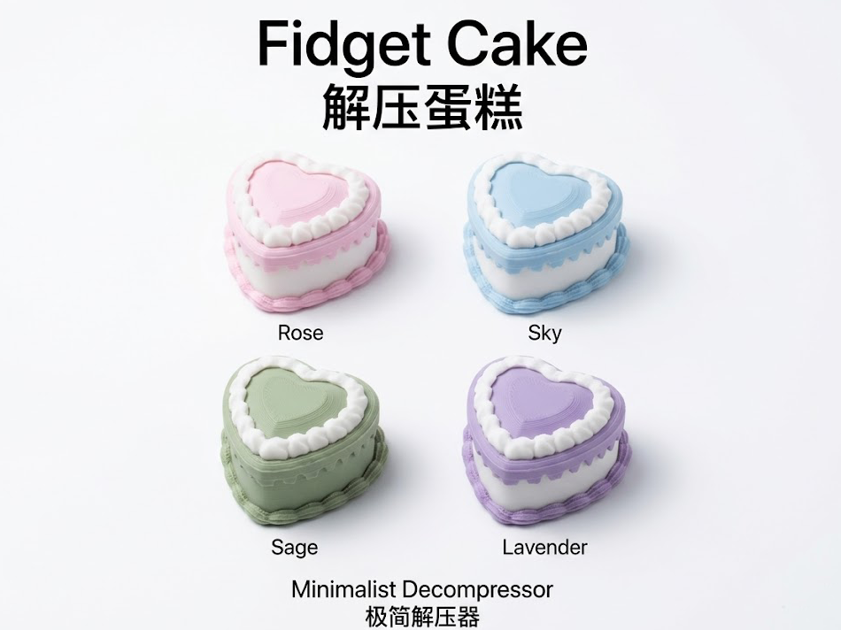 Miniatura 1 do modelo 3D 爱心蛋糕按压器（无五金&分件）
