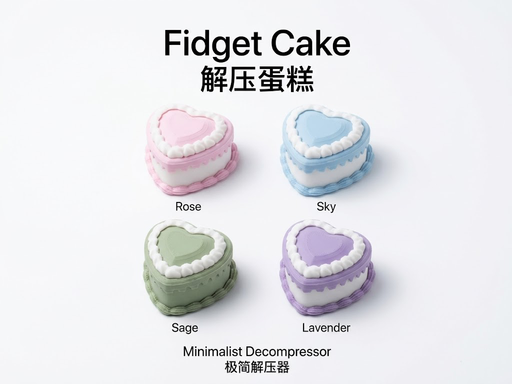 Miniatura 2 do modelo 3D 爱心蛋糕按压器（无五金&分件）