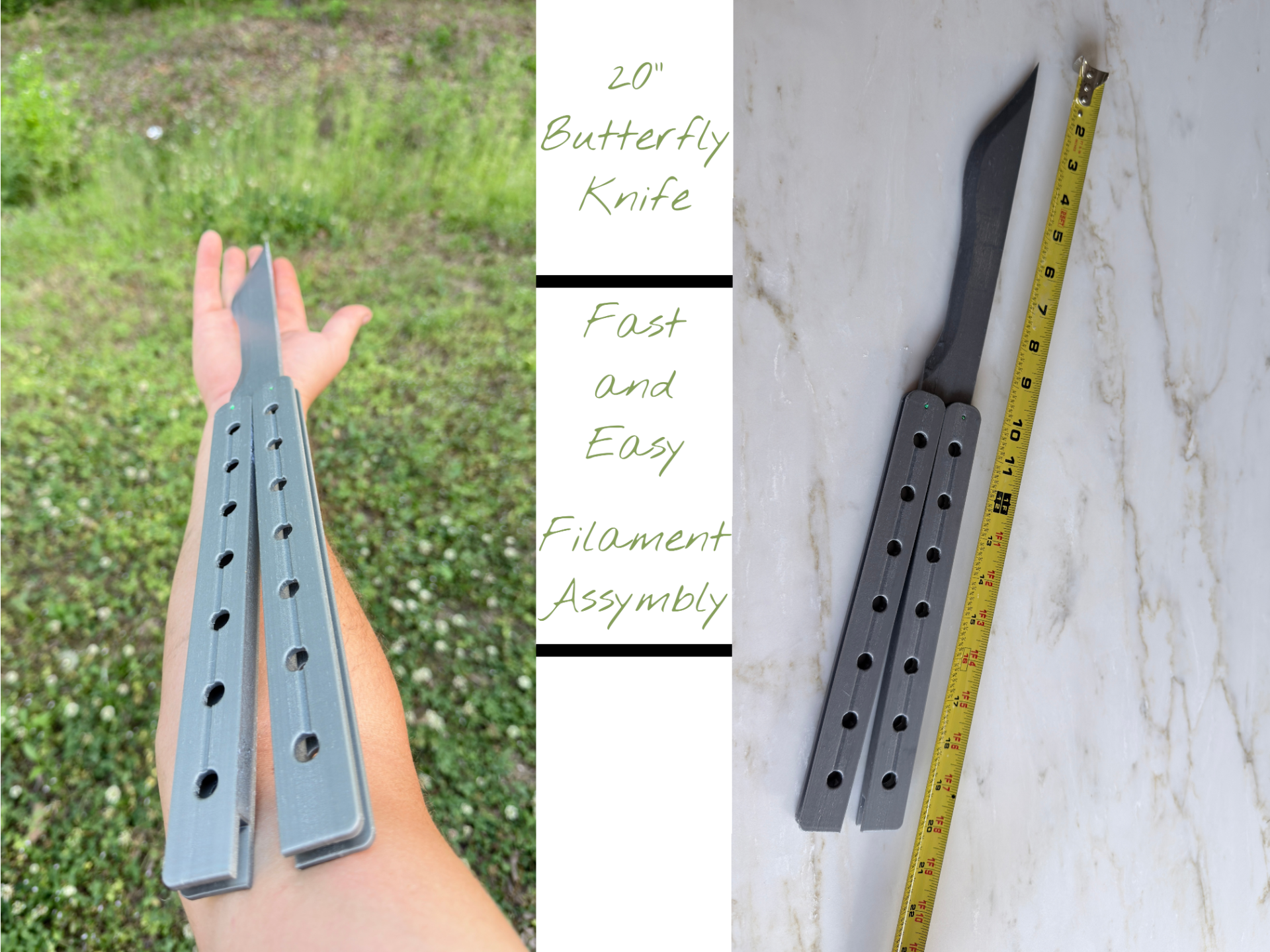 The Colossus Flip: 20-Inch XL Butterfly Knife