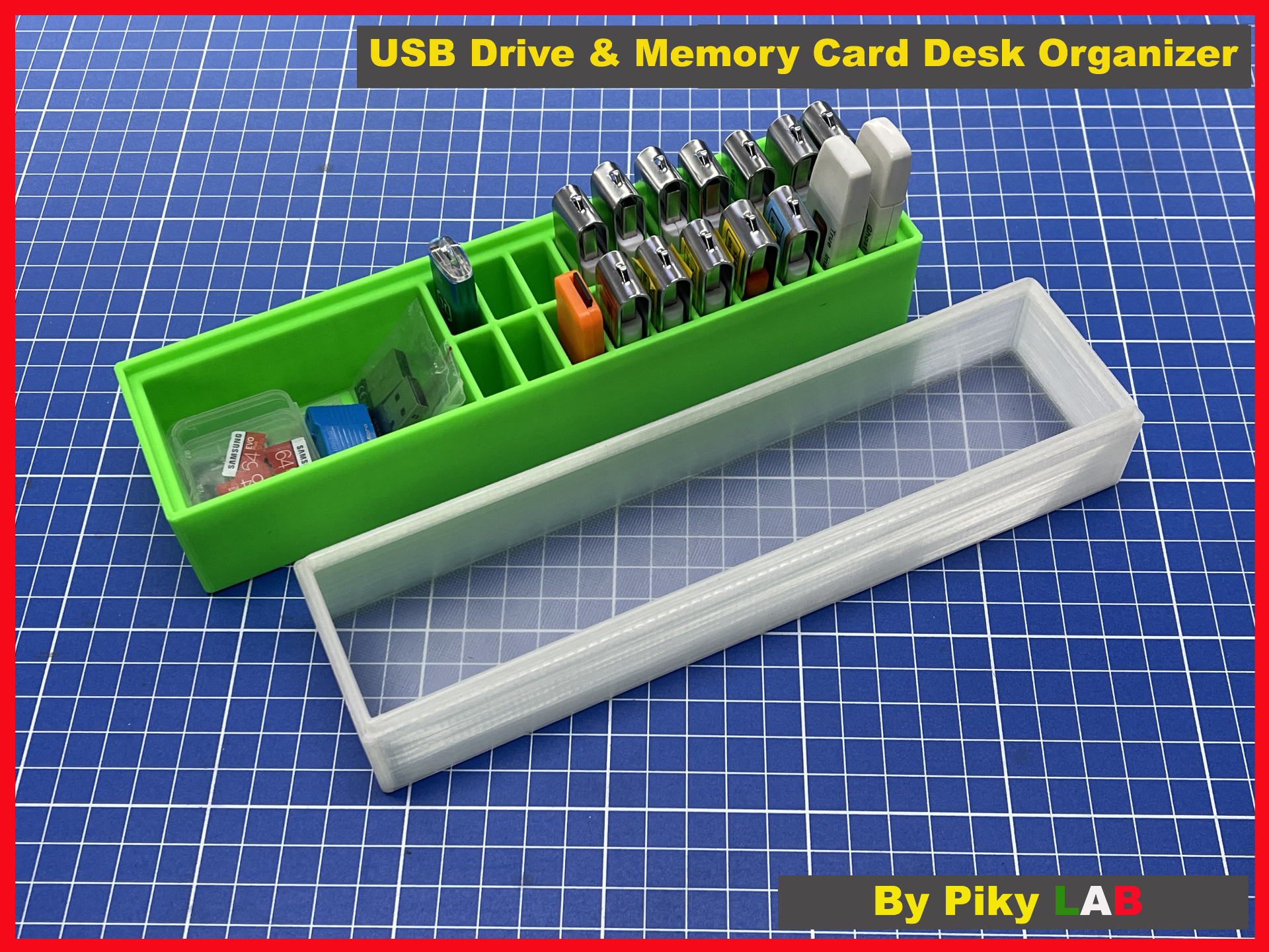USB Drive & Memory Card Desk Organizer