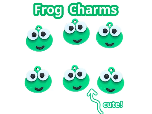Cute Frog Charms for Jewelry Earrings Quick Print