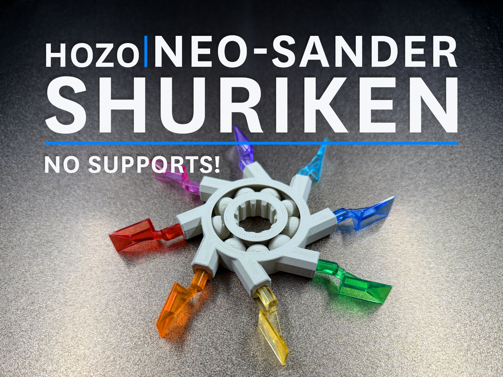 HOZO NeoSander Shuriken Fidget Spinner No Supports