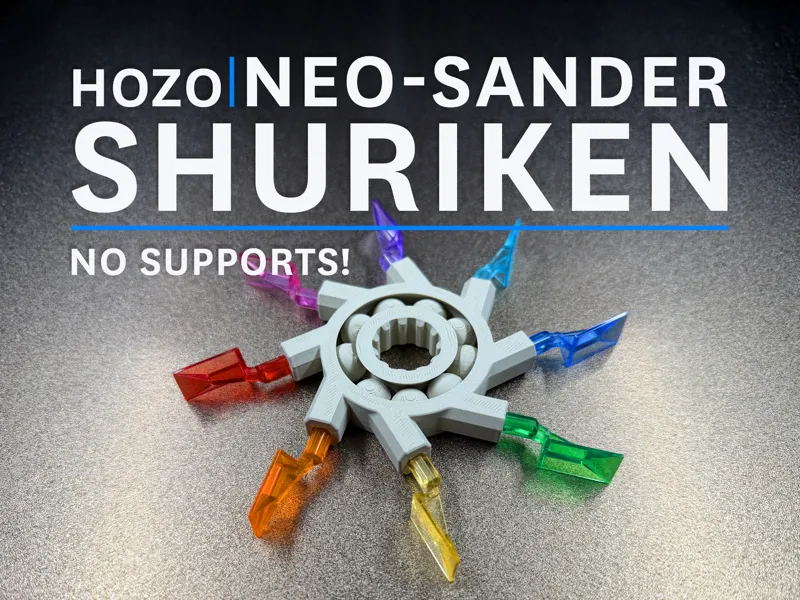 HOZO NeoSander Shuriken Fidget Spinner No Supports