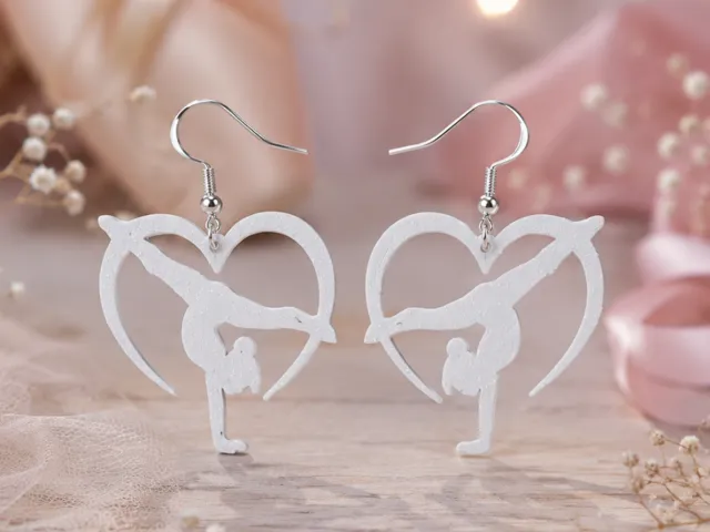 Yoga heart earrings