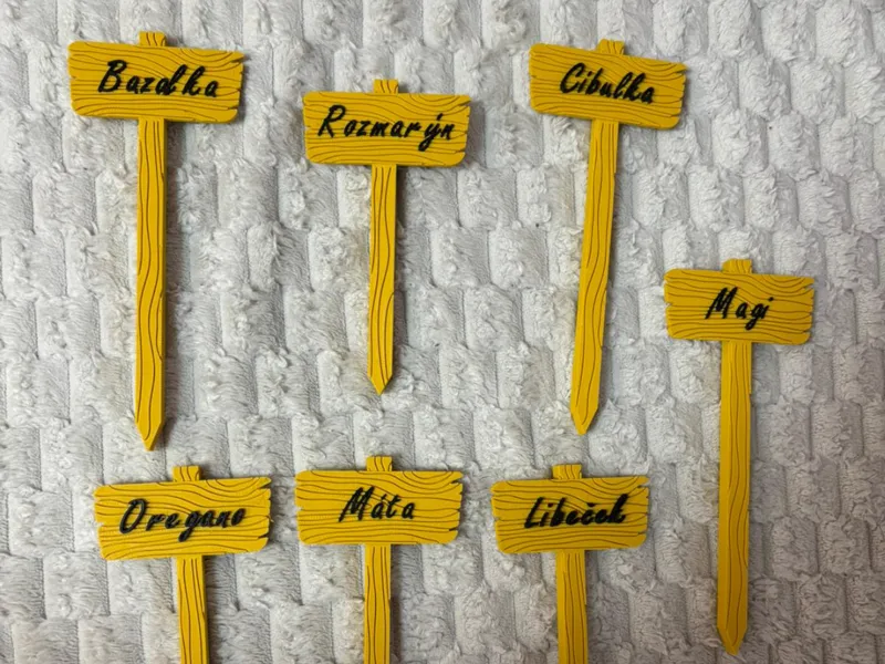 Writable Garden Plant Tags Set / CZ & EN Version