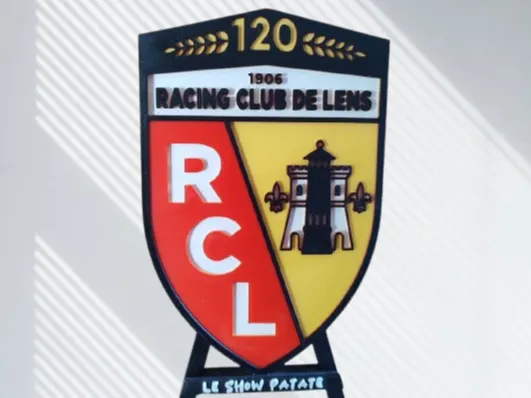 plaque Racing club Lens 120 ans sans ams !