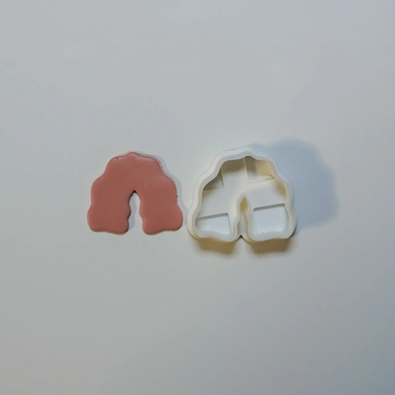 Minimal Polymer Clay Cutter Earrings Necklace view 2
