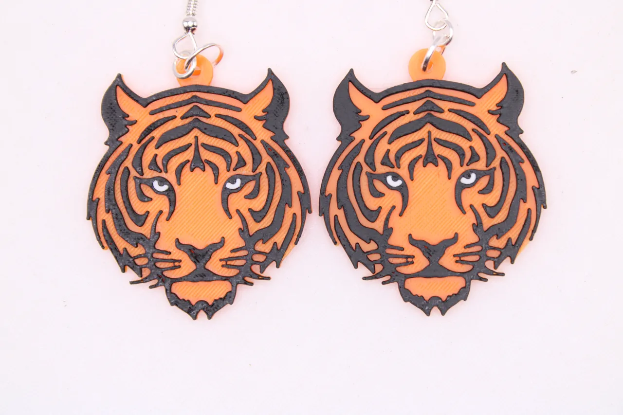Tiger Earrings view 4