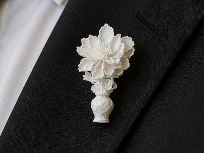 Bloom After Breaking Brooch 3D model