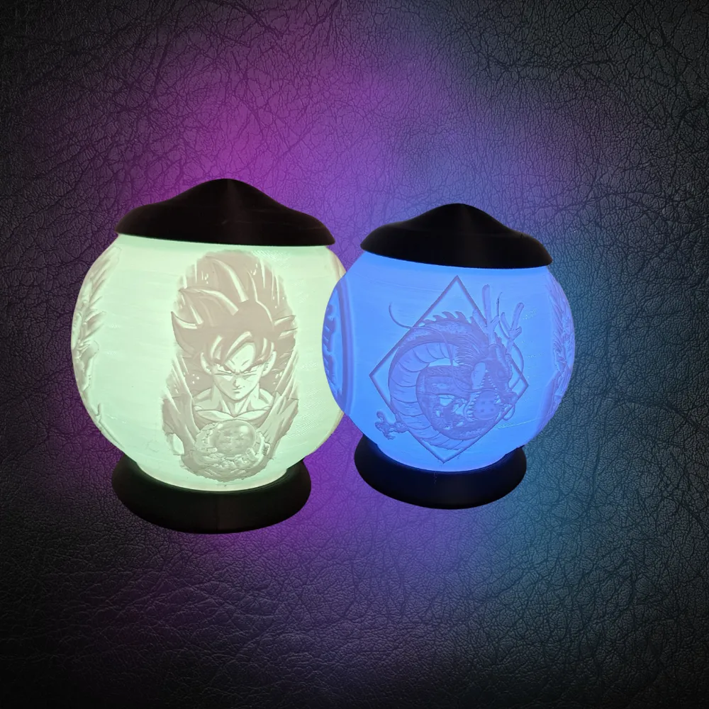 Dragonball Lamp 01| Bambu Lab Kit 001 Light Lamp - Free 3D Print Model ...