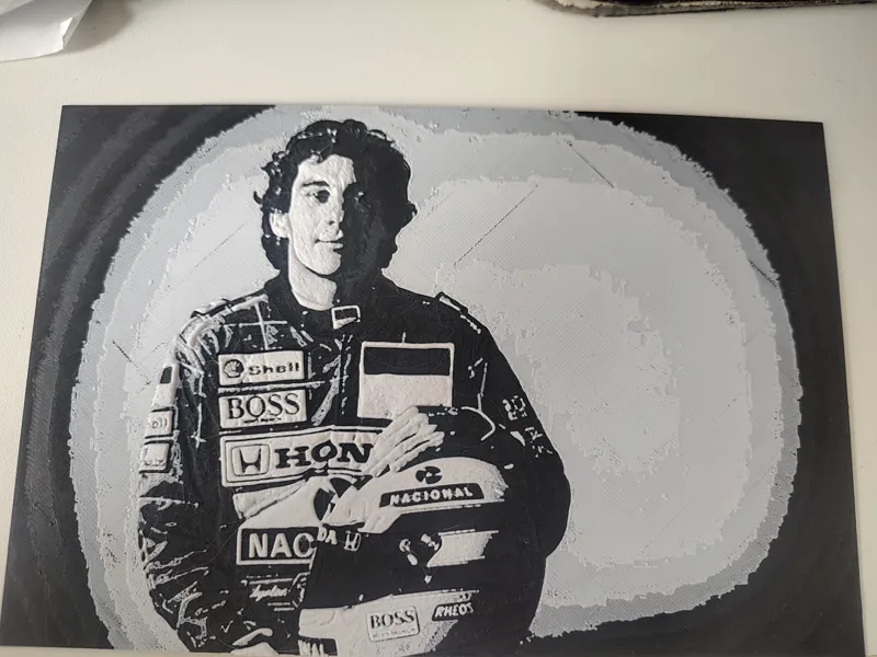 HueForge Portrait of Ayrton Senna