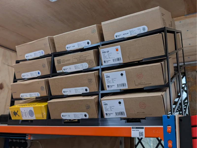 Inclined Filament Box Storage Shelf