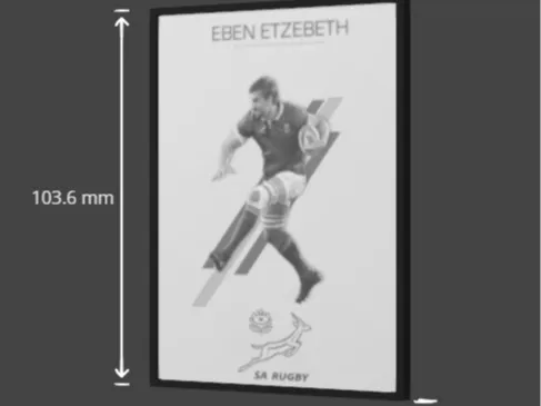 Eben Etzebeth SA Rugby Mono Lithophane NO AMS