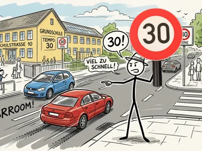 The mobile speed limit 30 reminder