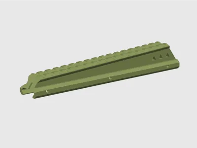 3-degree elevated rail, compatible with 21mm rails
