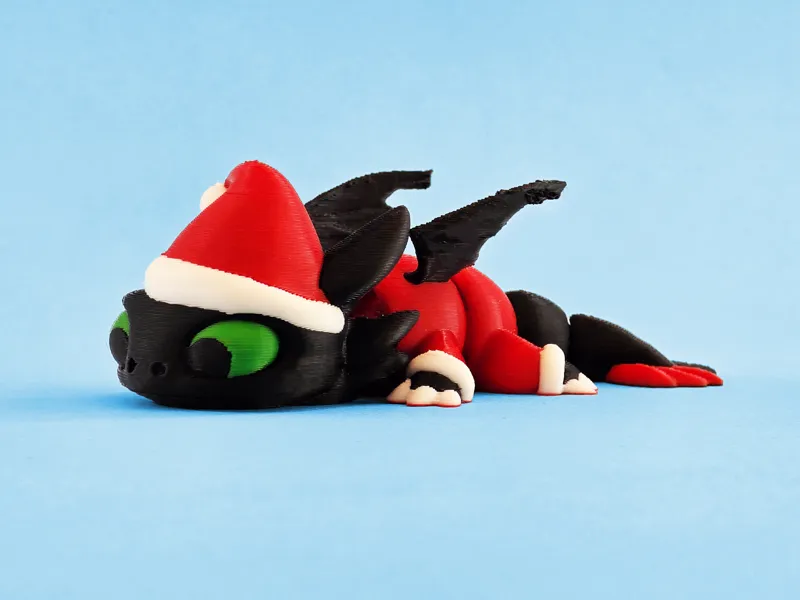 Articulated Christmas toothless Night fury dragon