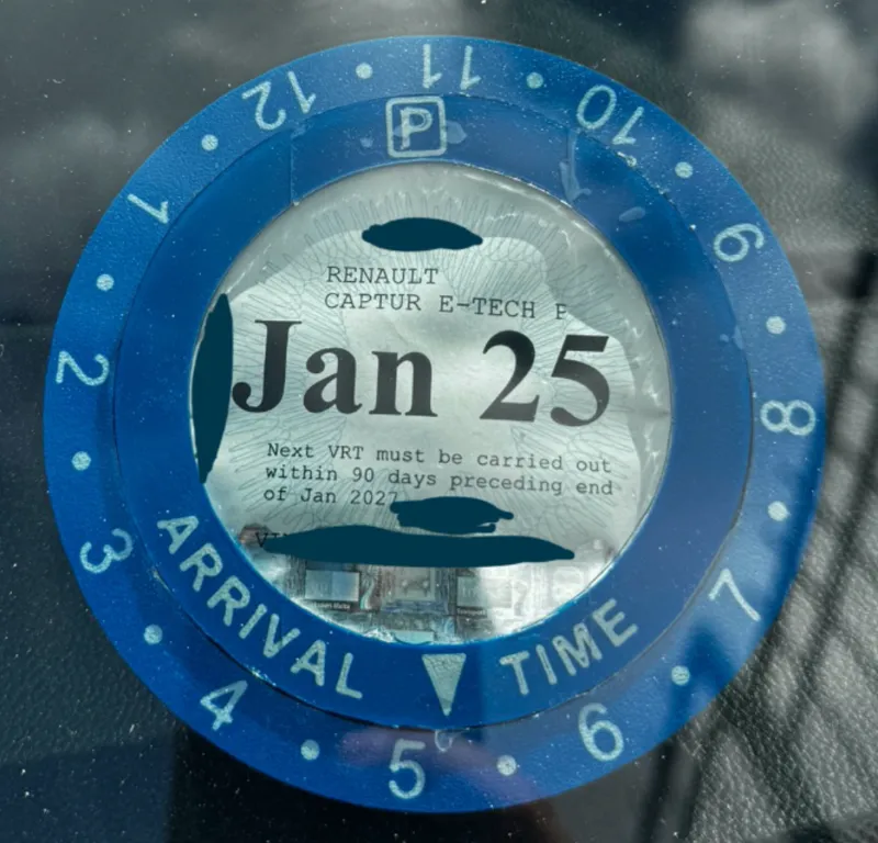 Parking Disc with VRT Display