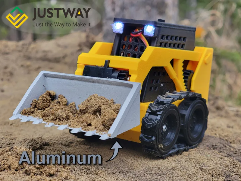 Cyberbrick Skid Steer bucket with teeth.