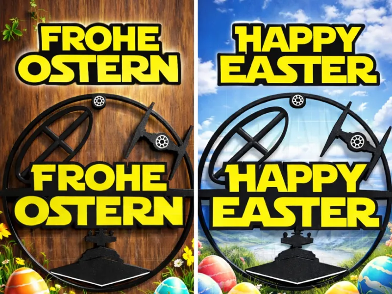 Frohe Ostern Happy Easter Star Wars Wall Decor 