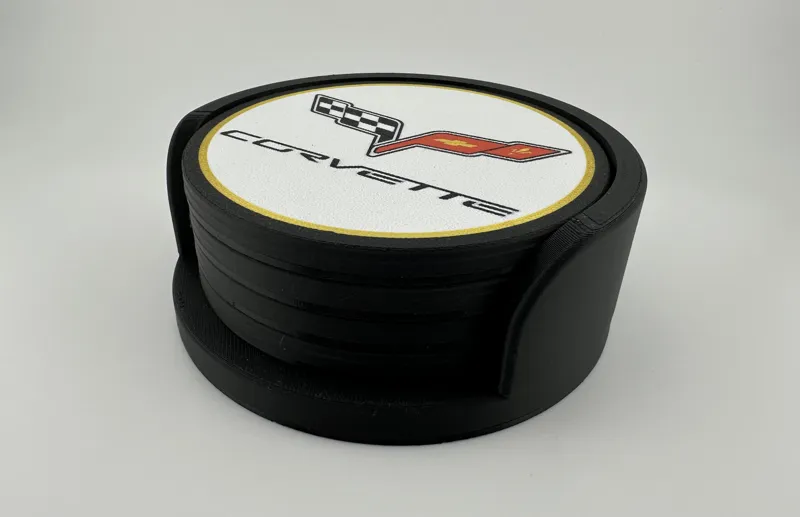 Corvette Coasters with Holder