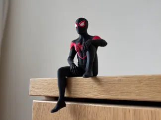 Miles Morales Sitting on Shelf Figure | Spider-Man