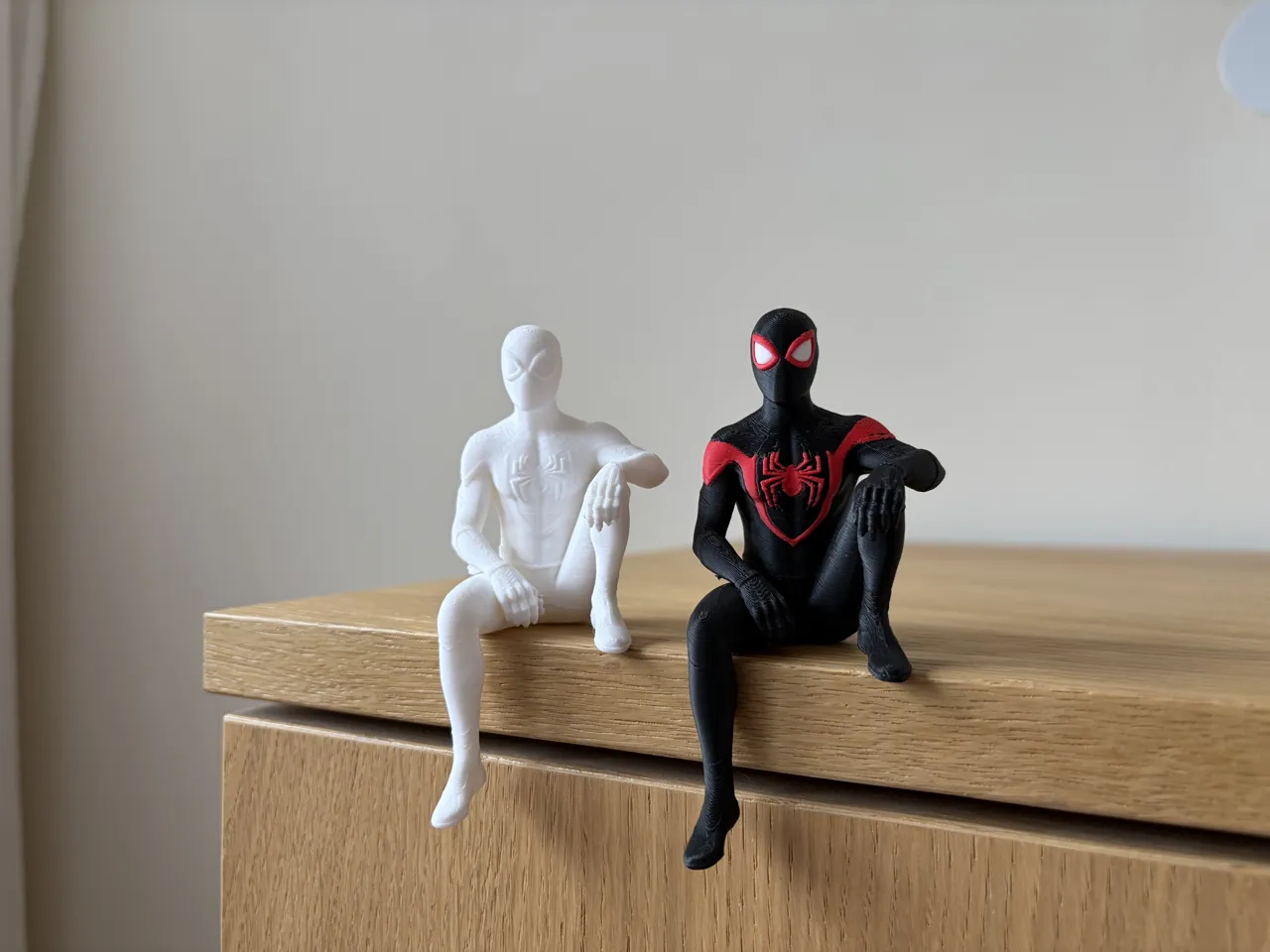 Miles Morales Sitting on Shelf Figure | Spider-Man view 2