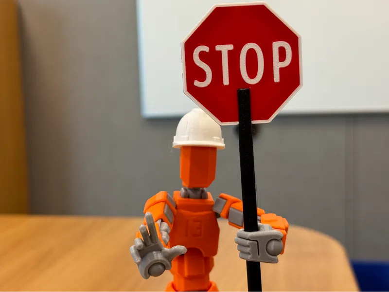 STOP / SLOW Flagging Sign for Dummy 13