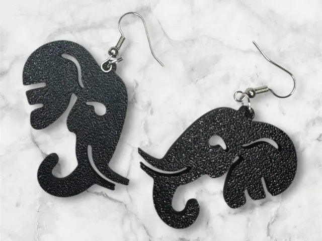 Elephant Silhouette Earrings – Elegant Animal
