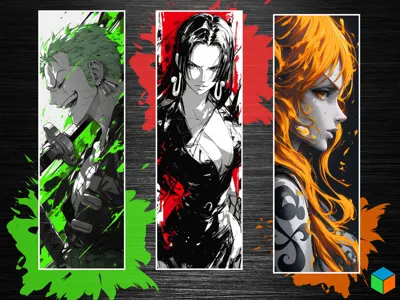 One Piece Bookmark Set - Zoro | Nami | Boa