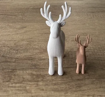 Figura decorativa: Nordic ribbed deer - Scandinavian Reindeer Decor — vista de referencia 3