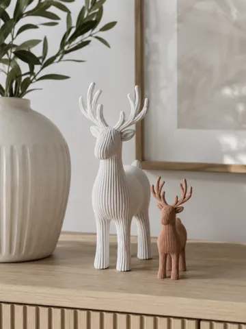 Figura decorativa: Nordic ribbed deer - Scandinavian Reindeer Decor — vista de referencia 2