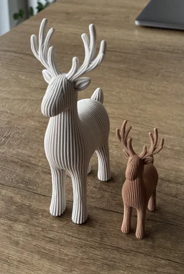 Figura decorativa: Nordic ribbed deer - Scandinavian Reindeer Decor — vista de referencia 4