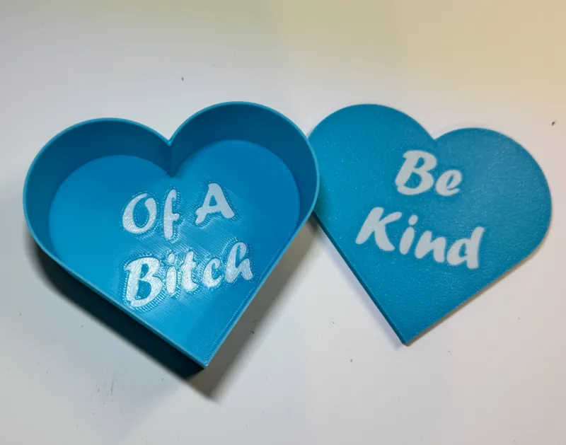 Be Kind....Of a B!tch Heart Shaped Box