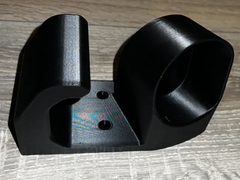 Type 2 EV plug wall holder with tilted receptical