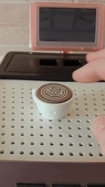 Coffee Fidget Keychain 2-Button Clicker
