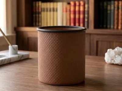 Minimalist desktop trash can