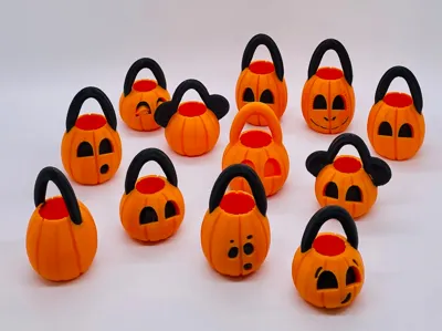 Mini Halloween Pumpkin Pail Set