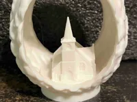 Œuf de Pâques petite église de campagne — photo 1