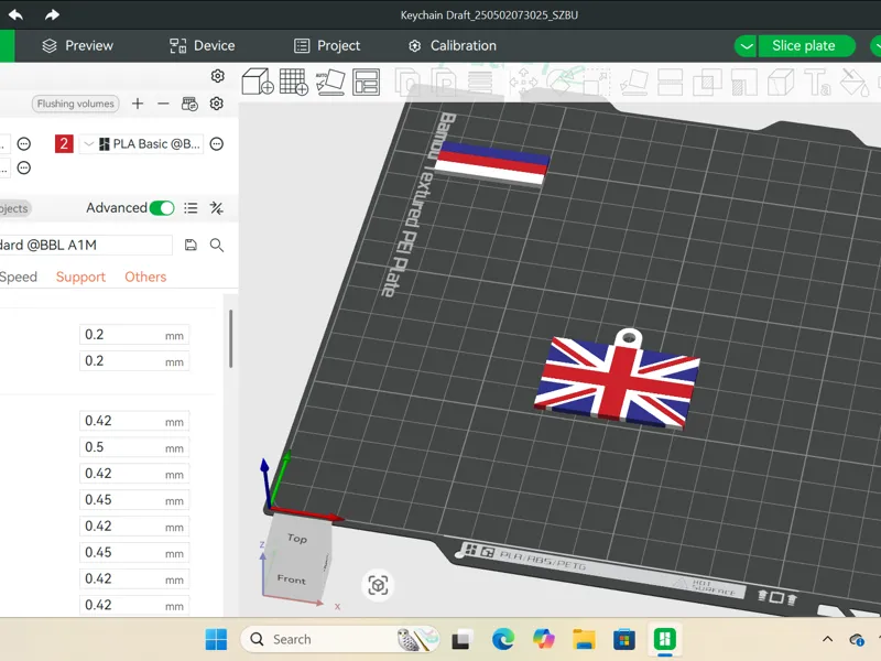 union jack keychain