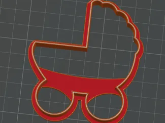 Baby Stroller Cookie Cutter