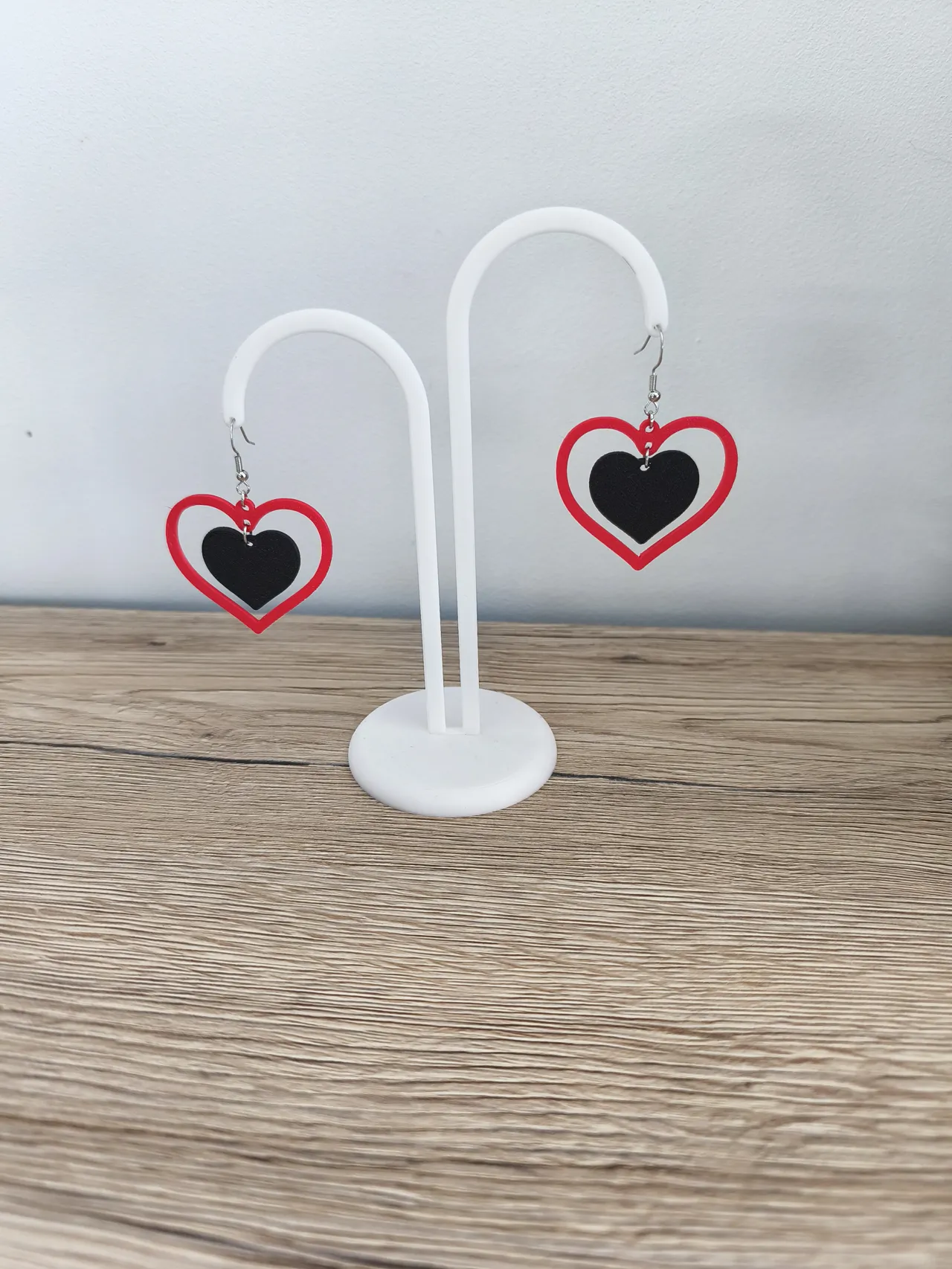 Boucles d'oreilles double cœur view 4