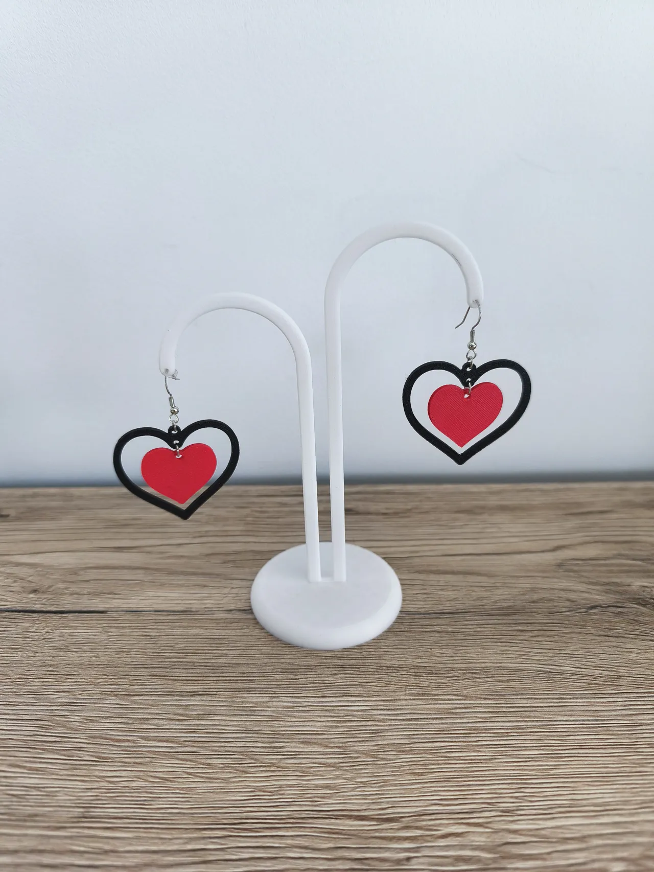 Boucles d'oreilles double cœur view 3