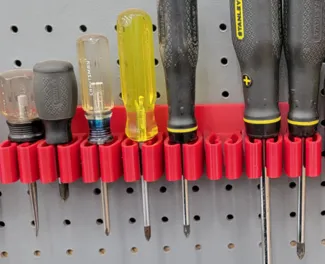 8 slot screwdriver holder for peg board.