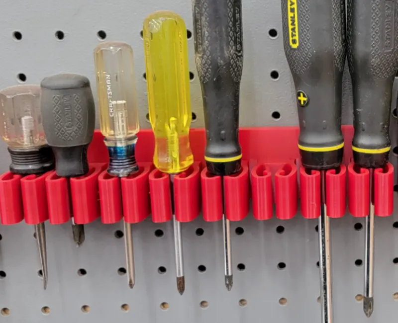 8 slot screwdriver holder for peg board.