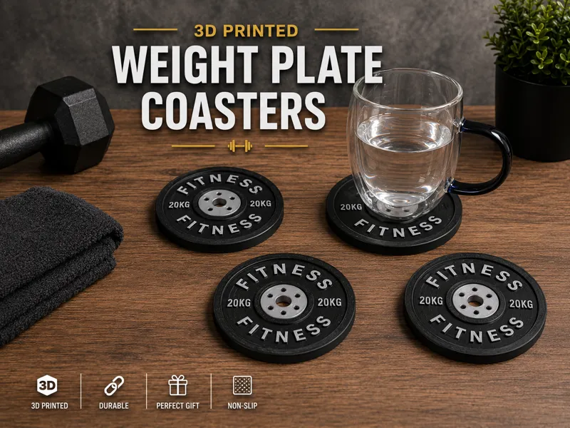 Weight Plate Coasters – Gym Style Drink Coasters