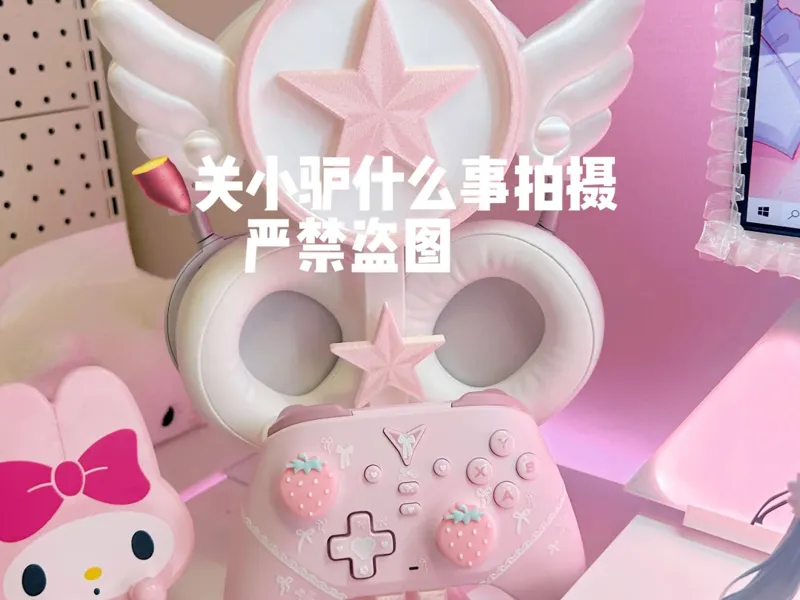 粉色耳机手机支架+游戏手柄支架（无AMS）