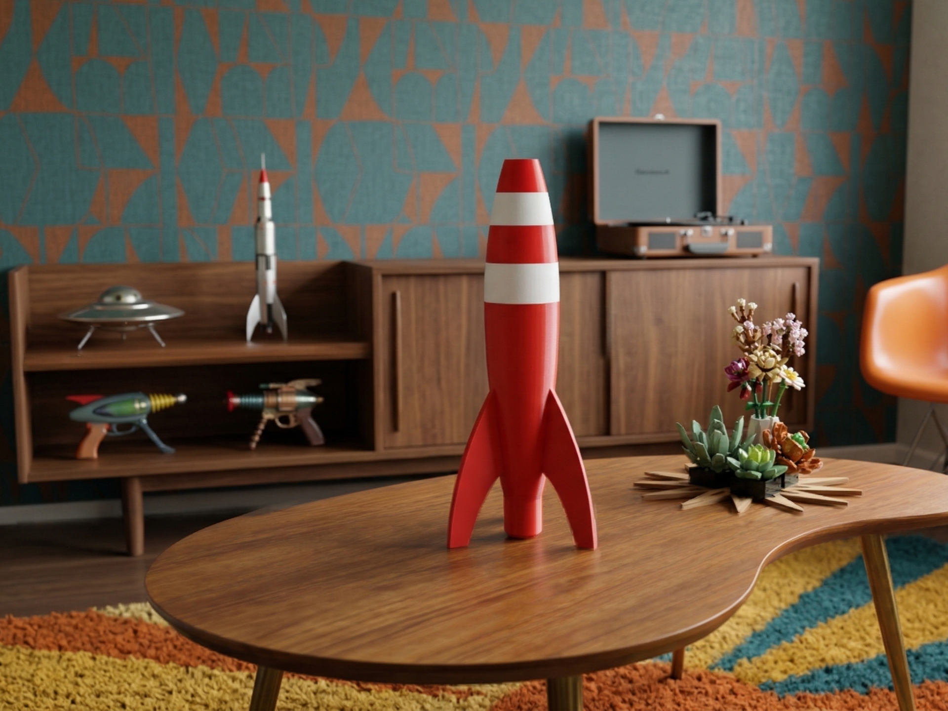 Retro Rocket Vase – 50’s Space Age Design