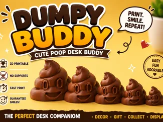 Infinity Cute Poop Buddy | Easy Print | No Support