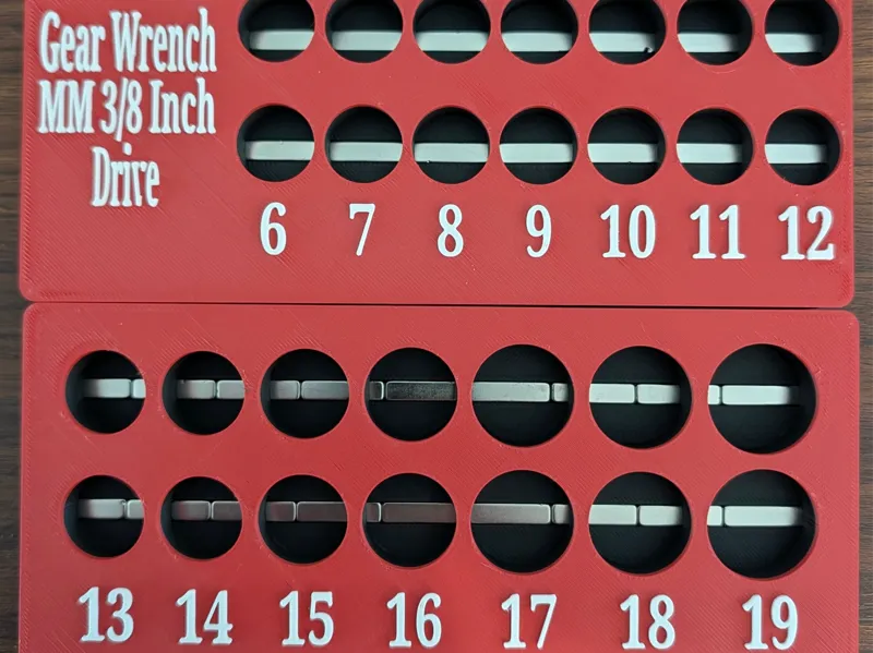 GEARWRENCH 3/8 in MM Socket Gridfinity Holder